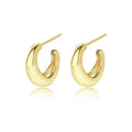 14K Gold Plated Stud Earrings for Women, 925 Sterling Silver Lightweight